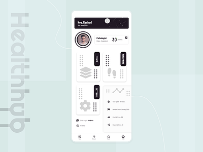 Healthhub - User Profile app appdesign clean concept creative health app minimal mobile app profile ui user experience user interface user profile ux