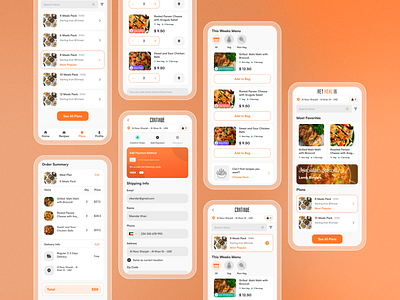 Food/Meal Delivery Service concept design food delivery meal delivery minimalism mobile app ui uiux ux