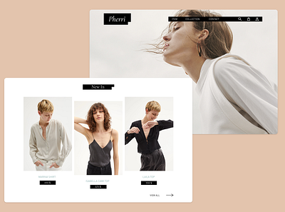 Pherri brand design fashion items mainpage new in shop ui ux web webdesign