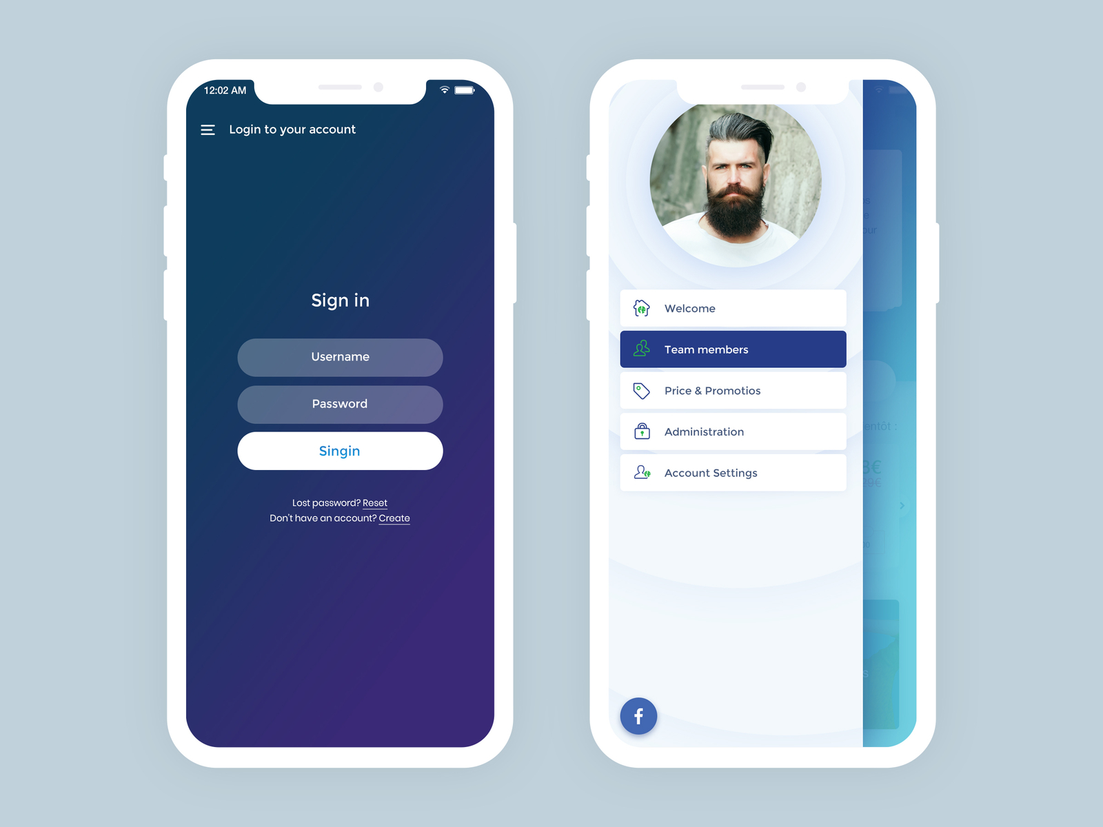 A simple app by UI Land on Dribbble