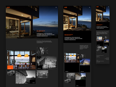 Malcolm Taylor & Associates responsive homepage architect architecture auckland black dark minimal new zealand portfolio responsive web