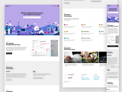 Broadband Map performance comparison broadband icons illustration internet map new zealand responsive technology web