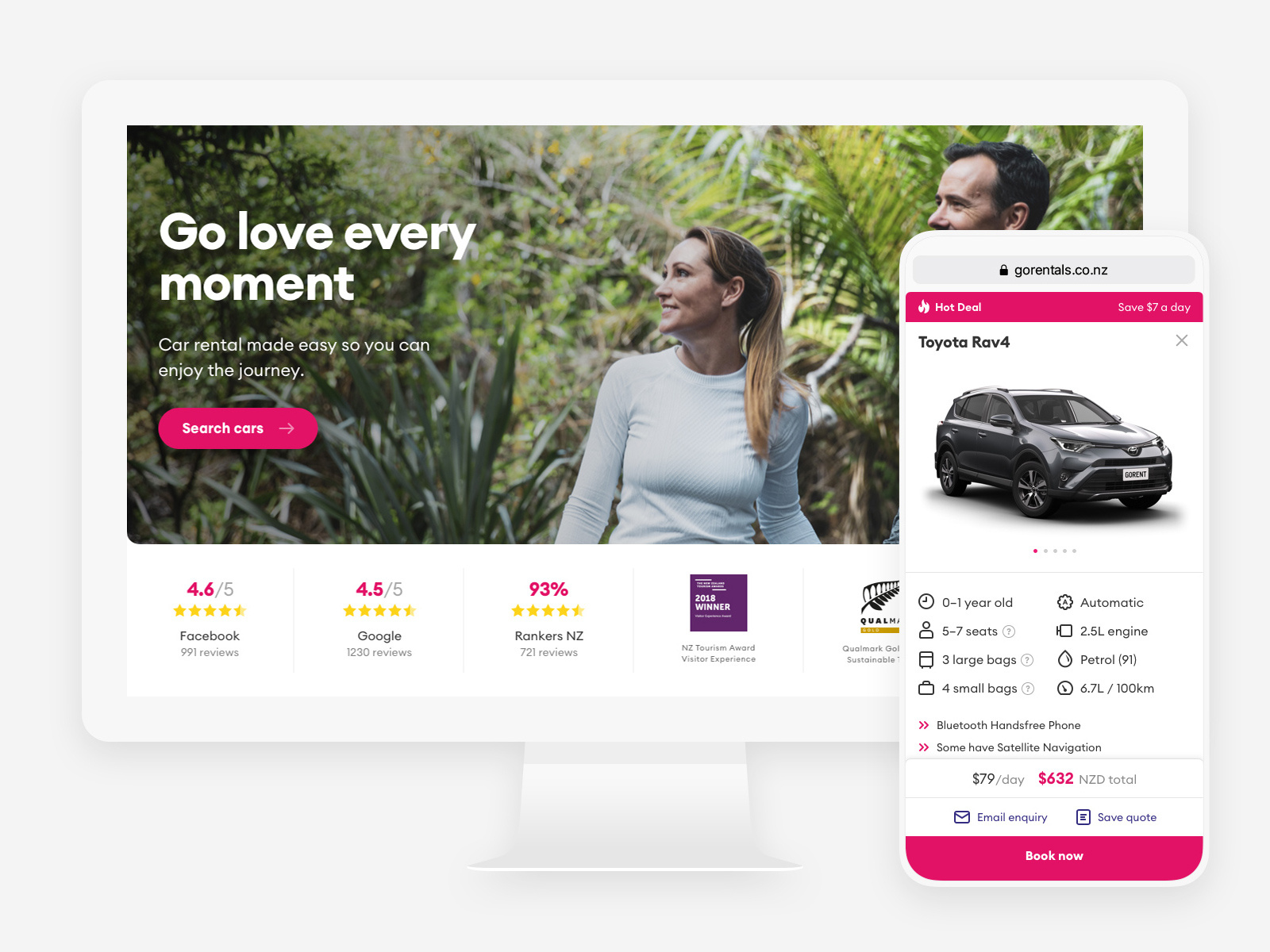 GO Rentals website redesign by Benek Lisefski on Dribbble