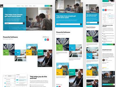 Tidy website responsive homepage