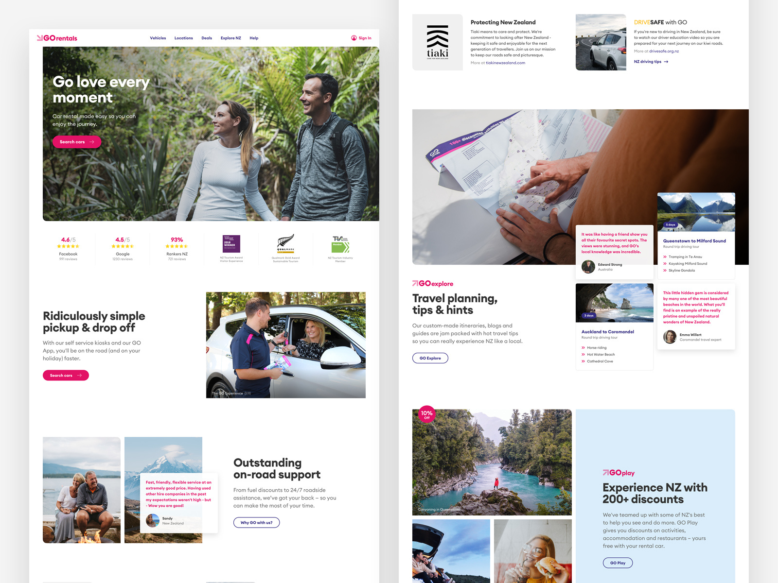 GO Rentals website homepage rhythm by Benek Lisefski on Dribbble