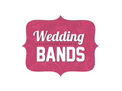 WeddingBands logo final logo paisley patterns pink retro