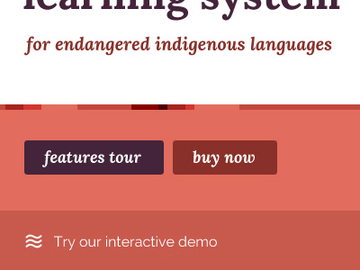 Reo - Online Language Learning System button feature icon ipad language learning purple quote red sales system web
