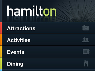 Hamilton iPhone app colour hamilton icon iphone mobile nav