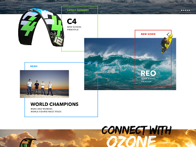 Ozone Kitesurfing 1 background catalogue gallery hero image kite product responsive surf video web