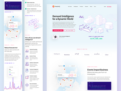 PredictHQ Website II data data viz graph illustration responsive startup web