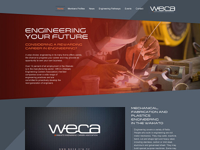 WECA homepage concept