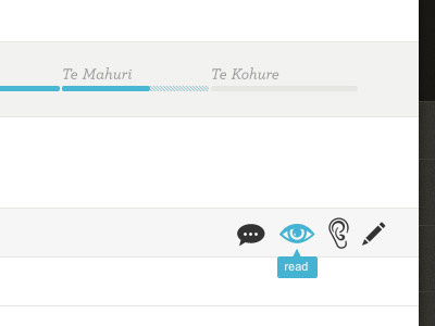 Korero Maori Online progress + exercises bar black blue exercise grey icon maori progress tooltip web white