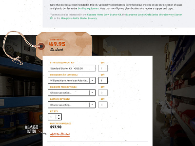 Clever Brewing ecommerce product page beer brew brewing cart ecommerce form funky product responsive shop web