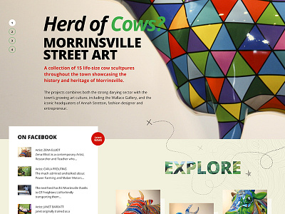 Herd of Cows WIP art black bold cow exploded grid green hand drawn local new zealand red responsive web