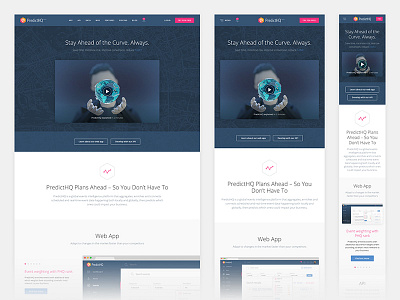 PredictHQ responsive homepage