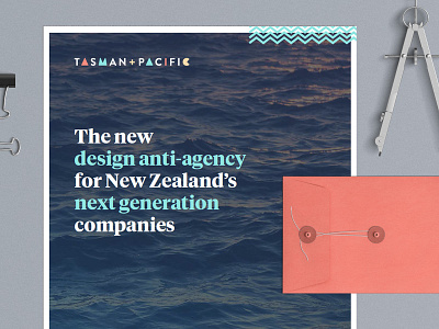 Tasman+Pacific - assembling now agency auckland blue brand collective design new zealand ocean pink stationery water yellow