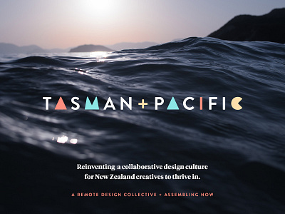 Tasman+Pacific - Design Reinvented agency auckland blue brand collective design new zealand ocean pink wave yellow