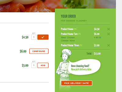 Real Good Food Menu catering food green healthy lunch menu natural order responsive web workplace