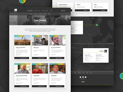 Tidy Case Studies & Contact contact dark gradient grid interface map new zealand responsive saas software web xero