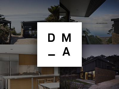 DM_A logo monogram architect architecture auckland black branding contemporary logo minimal monogram new zealand white