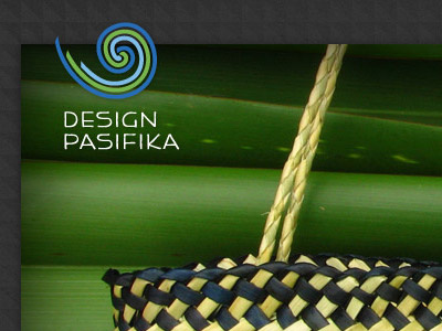 Design Pasifika logo + header color logo maori pacific pattern spiral weave web