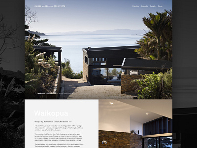 DMA project detail 1 architect architecture auckland grid image layout minimal new zealand responsive web