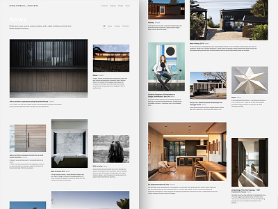 DMA news index architect architecture auckland blog grid image layout minimal new zealand responsive web