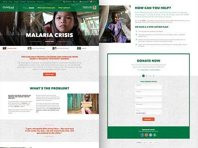 ChildFund NZ campaign page bold campaign charity children donate form green new zealand red responsive story web