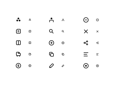 Custom Icon Set I action app collection glyph icon icons interface line minimal outline set vector