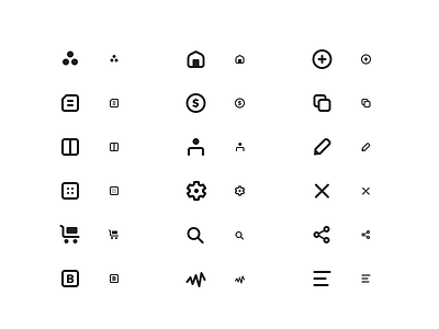 Custom Icon Set II action app collection glyph icon icons interface line minimal outline set vector