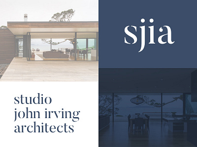 SJIA final branding marks architect architecture auckland blue brand branding initials logo minimal monogram new zealand