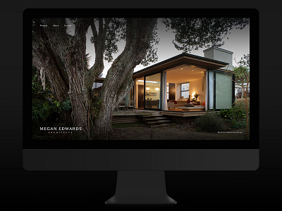 Megan Edwards Architects homepage architect architecture auckland broken grid contemporary dark grid minimal new zealand portfolio responsive