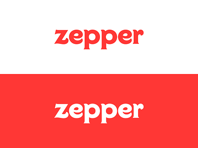 Zepper Logotype ai brand branding chat conversational funky logo logotype new zealand red type web app