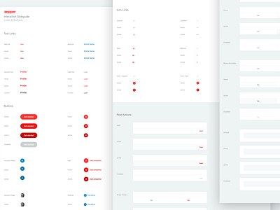 Zepper Interaction Styleguide - Links & Buttons