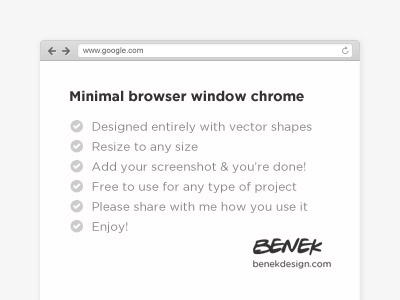 Benek browser chrome