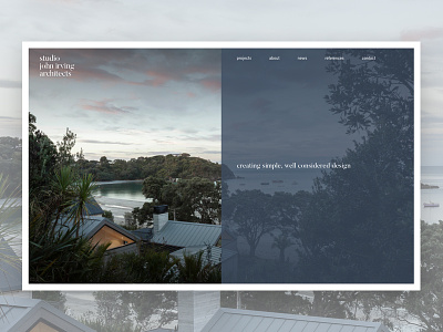 sjia homepage architect architecture auckland color blocking minimal new zealand portfolio web