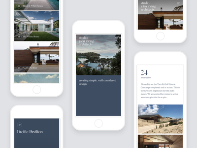 sjia mobile pages 1 architect architecture auckland minimal mobile new zealand portfolio responsive type web