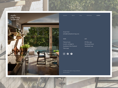 sjia minimal content pages architect architecture auckland contact minimal new zealand portfolio responsive web