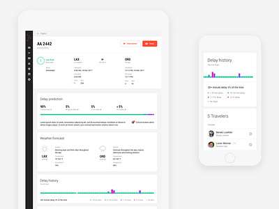 Lumo Flight Details responsive screen app dashboard flight graph mobile responsive ui ux web