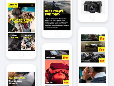 JB Hi-Fi mobile views ecommerce electronics gadgets gifts mobile new zealand responsive retail web