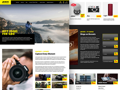 JB Hi-Fi editorial category page camera ecommerce electronics gadgets gifts new zealand responsive retail web