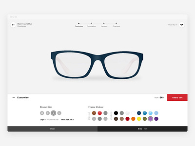 Dresden Product Configurator configurator custom ecommerce eyewear glasses responsive retail web
