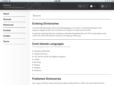 Cook Islands Dictionary iPad 02