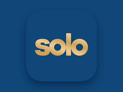Solo logo blue branding freelance gold icon logo