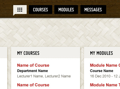 Intranet Concept 3 aut black brown intranet maori red texture university weave web white wood