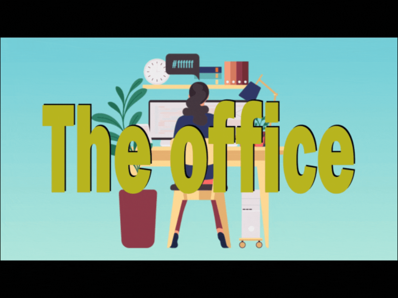 The Office after effects animation digital illustration