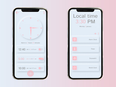 Alarm app design figma ui ux