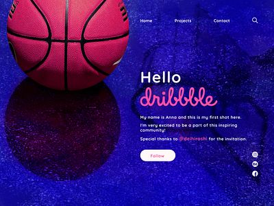 Hello Dribbble! clean debut design firstshot hellodribbble minimal ui web web design