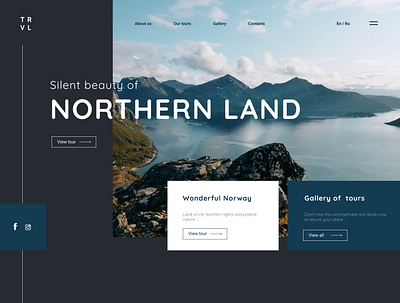 Travel Norway website homepage design landing page landing page design landingpage nature north norway travel travel agency travelagency ui web webdesign website