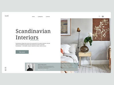 Homepage design minimal scandinavian design ui web webdesign